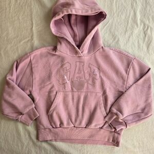 Gap Kids Vintage Soft Pullover Hoodie Lavender Mist 8 M Holographic Arch Logo
